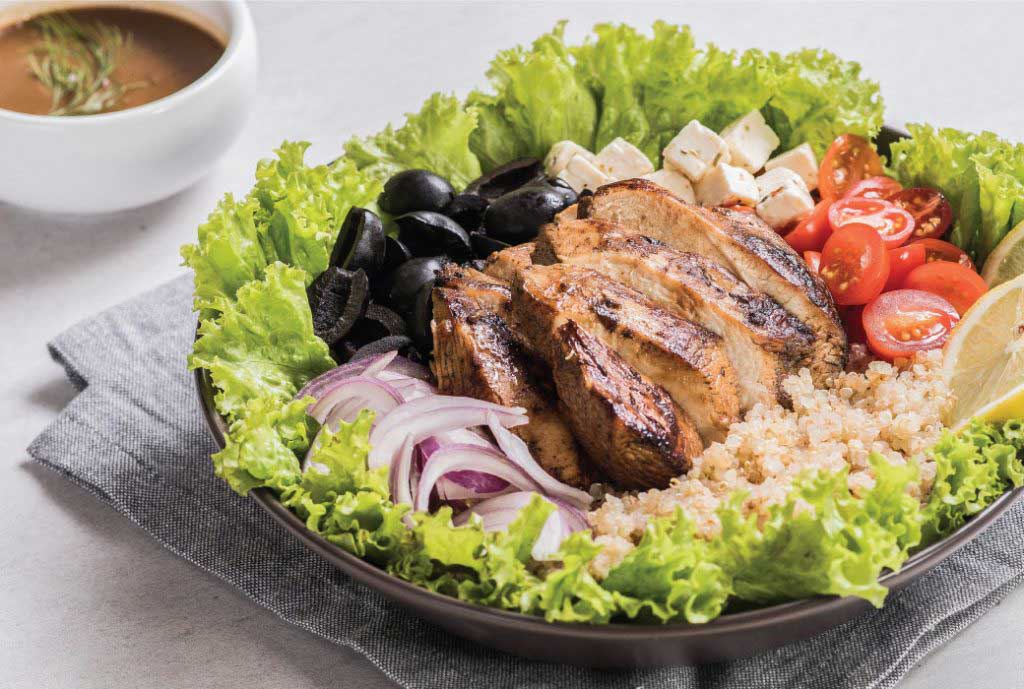 balsamic chicken salad with lemon quinoa recipe